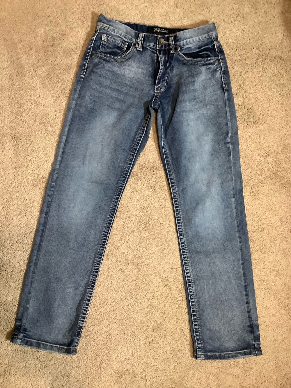 True Luck Mens Premium Denim Straight Stretch Casual Jeans Size 30x32